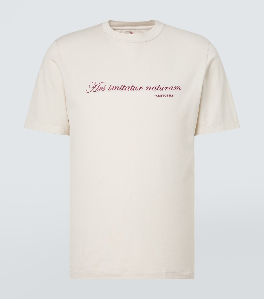 Camiseta de jersey de algodón estampada | Brunello Cucinelli