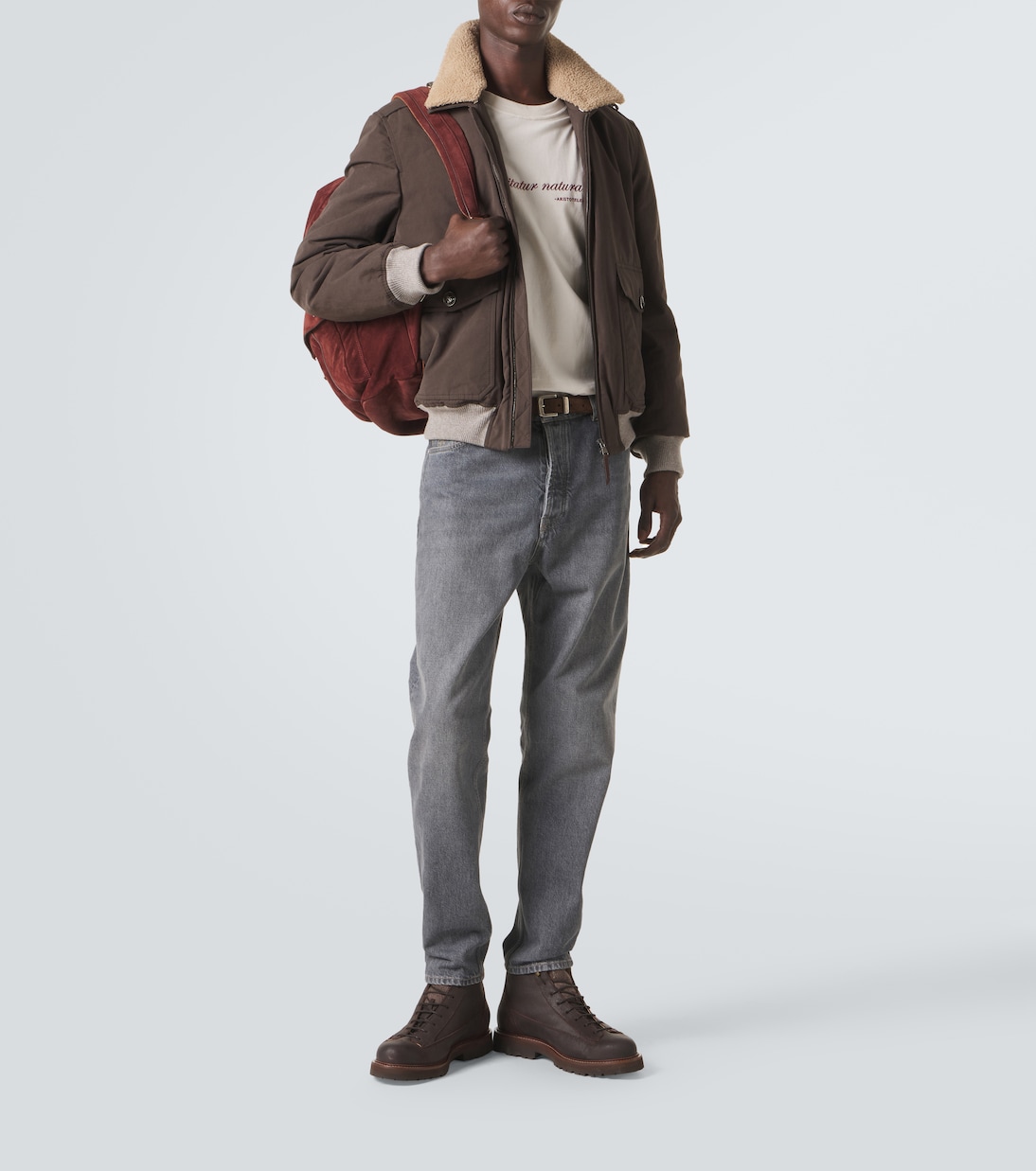 Camiseta de jersey de algodón estampada | Brunello Cucinelli