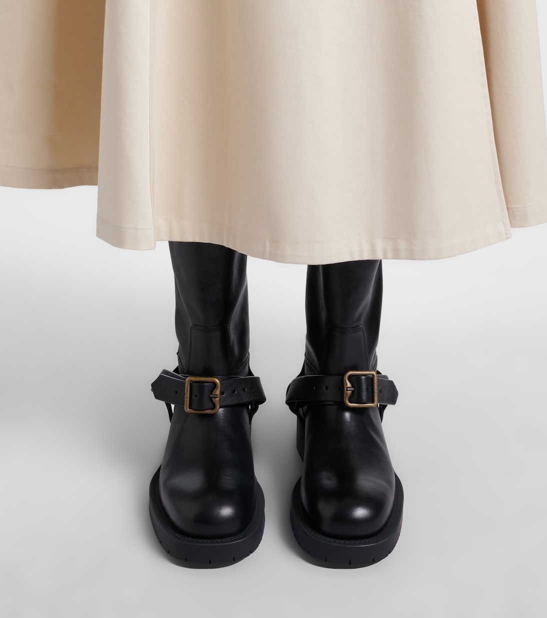 Soft Saddle leather mid-calf boots | Burberry