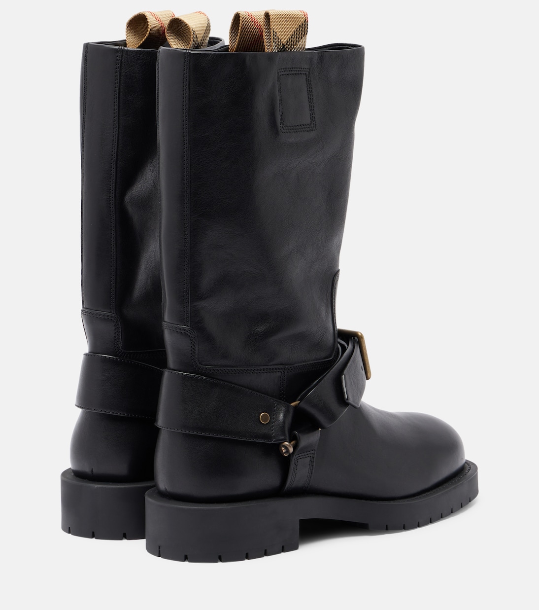 Soft Saddle leather mid-calf boots | Burberry
