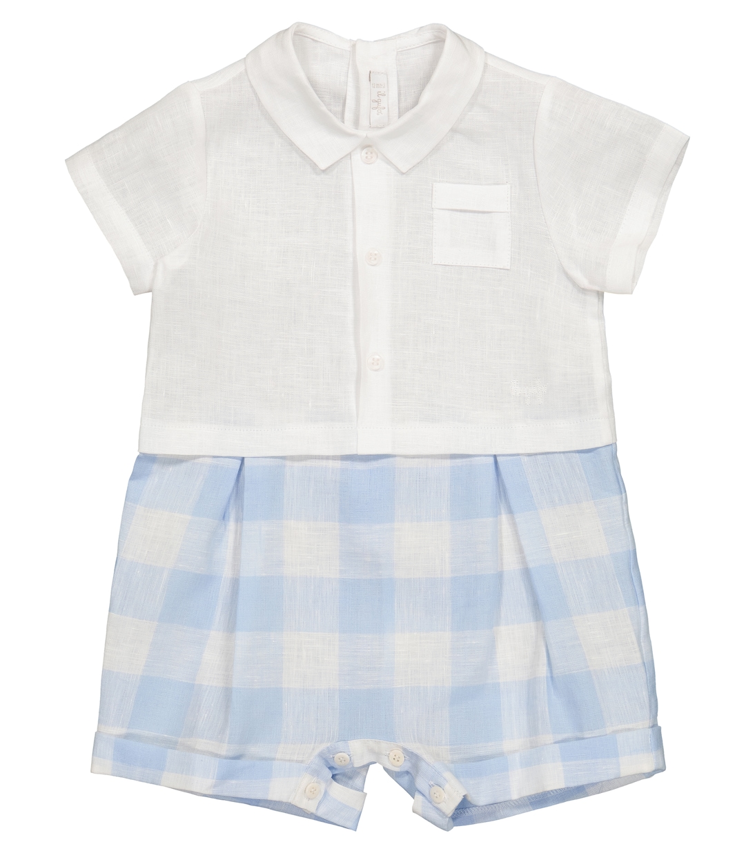 Baby Playsuit aus Leinen | Il Gufo