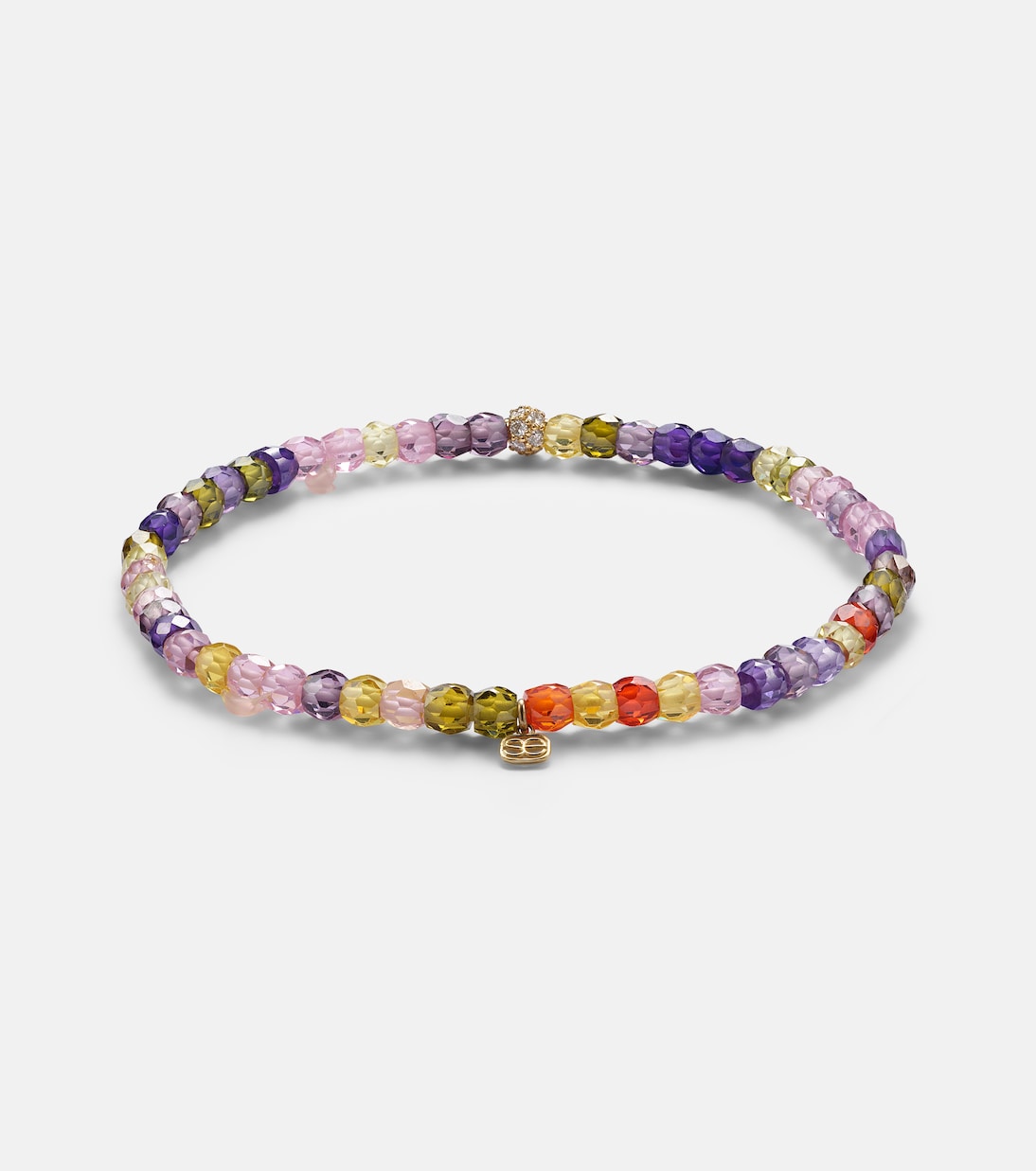 14kt gold zirconia bracelet with diamonds | Sydney Evan