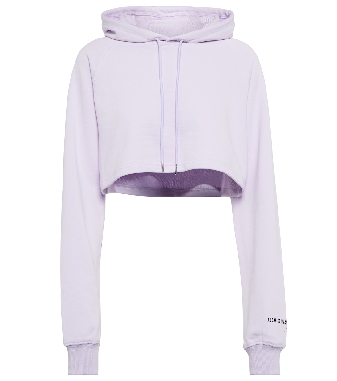 Cropped cotton-blend hoodie | Adam Selman Sport