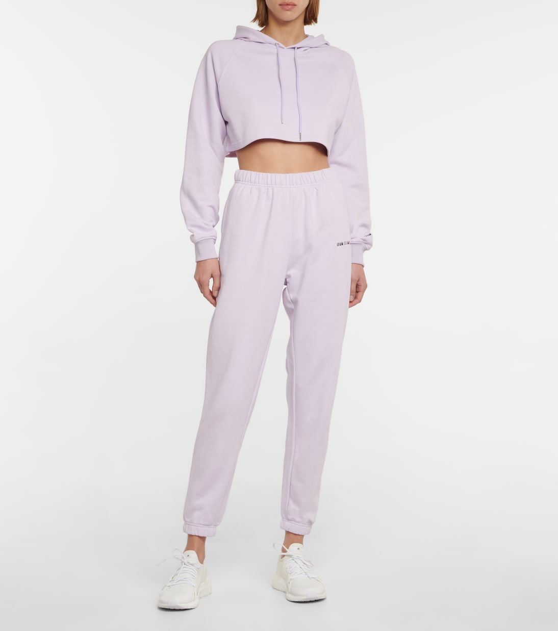 Cropped cotton-blend hoodie | Adam Selman Sport
