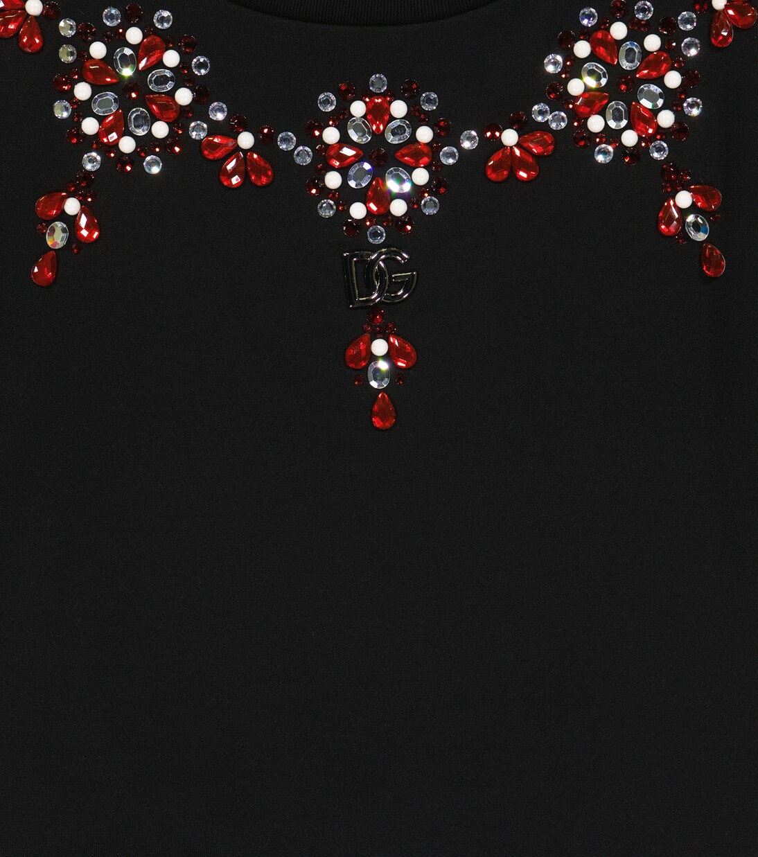 Crystal-embellished cotton T-shirt | Dolce&Gabbana Kids