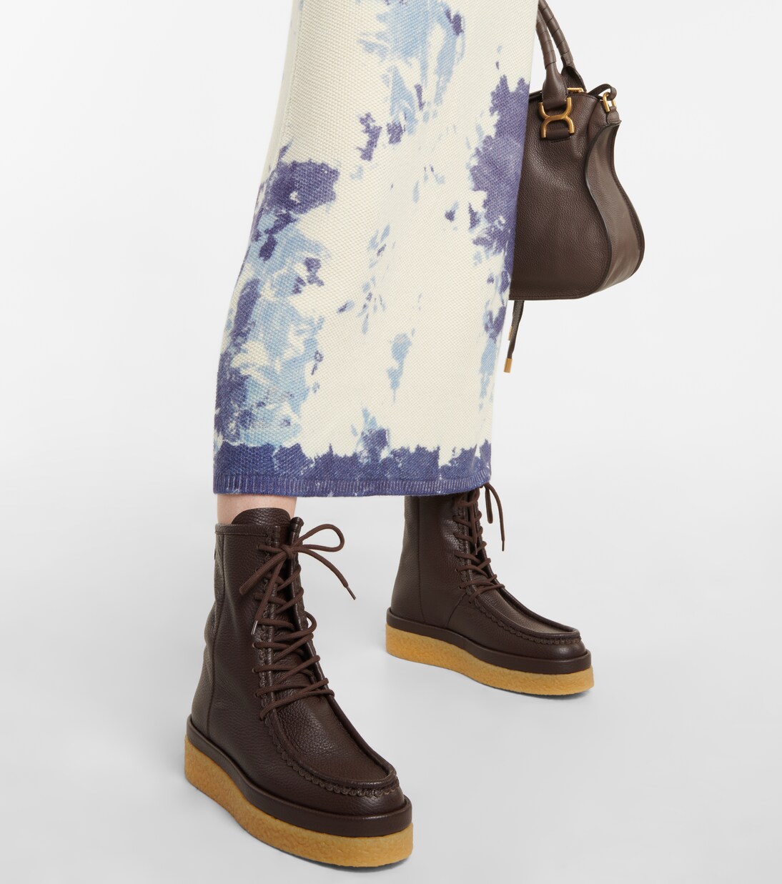 Lace-up leather ankle boots | Chloé