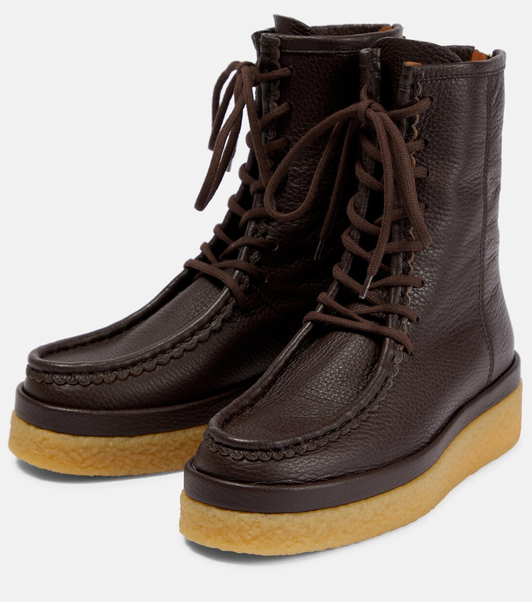 Lace-up leather ankle boots | Chloé