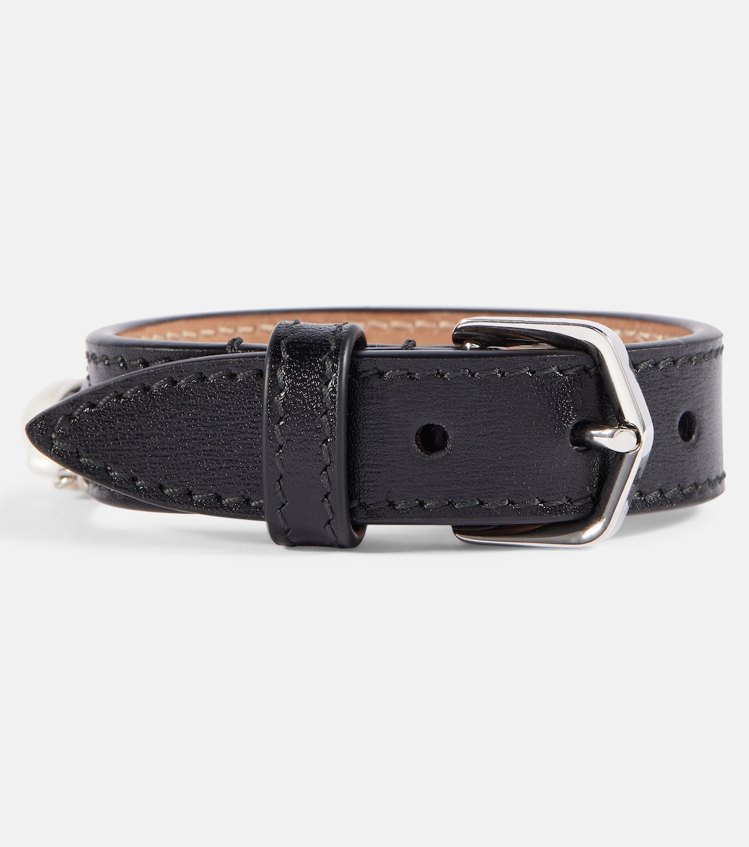 Armband aus Leder mit Zierperlen | Alaïa