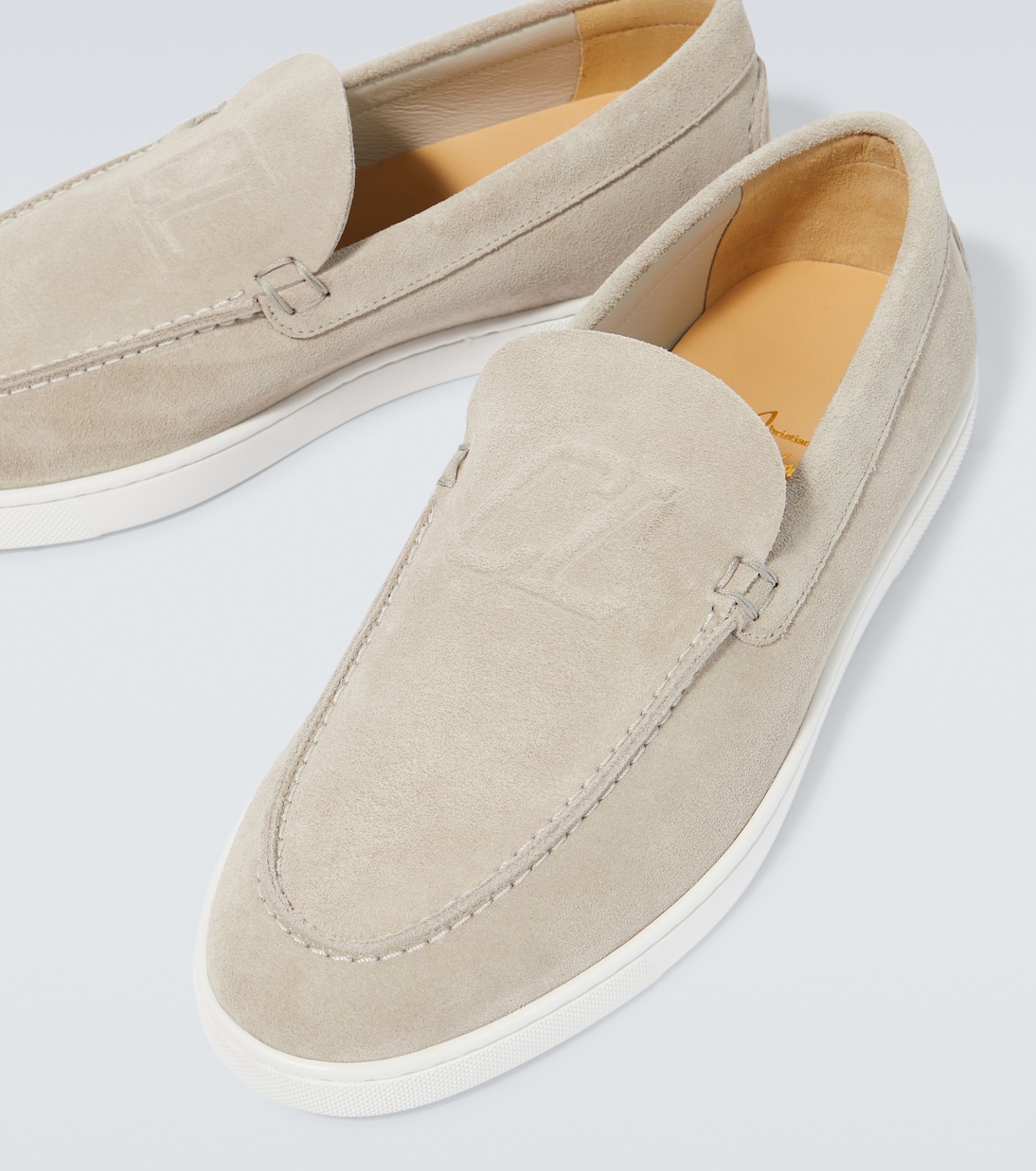 Varsiboat embossed suede loafers | Christian Louboutin