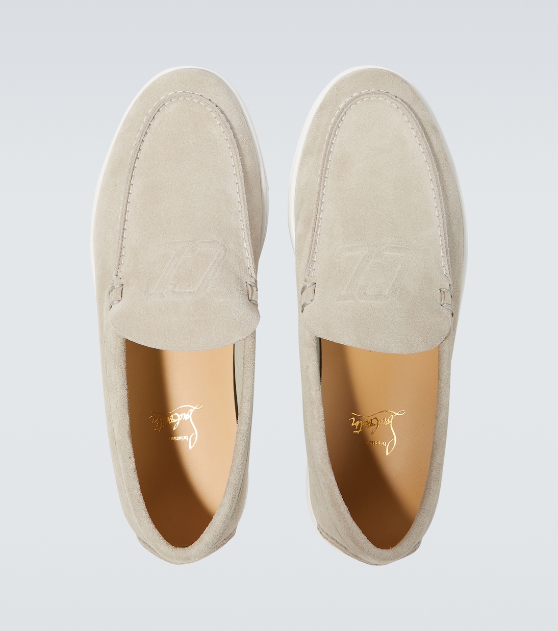 Varsiboat embossed suede loafers | Christian Louboutin