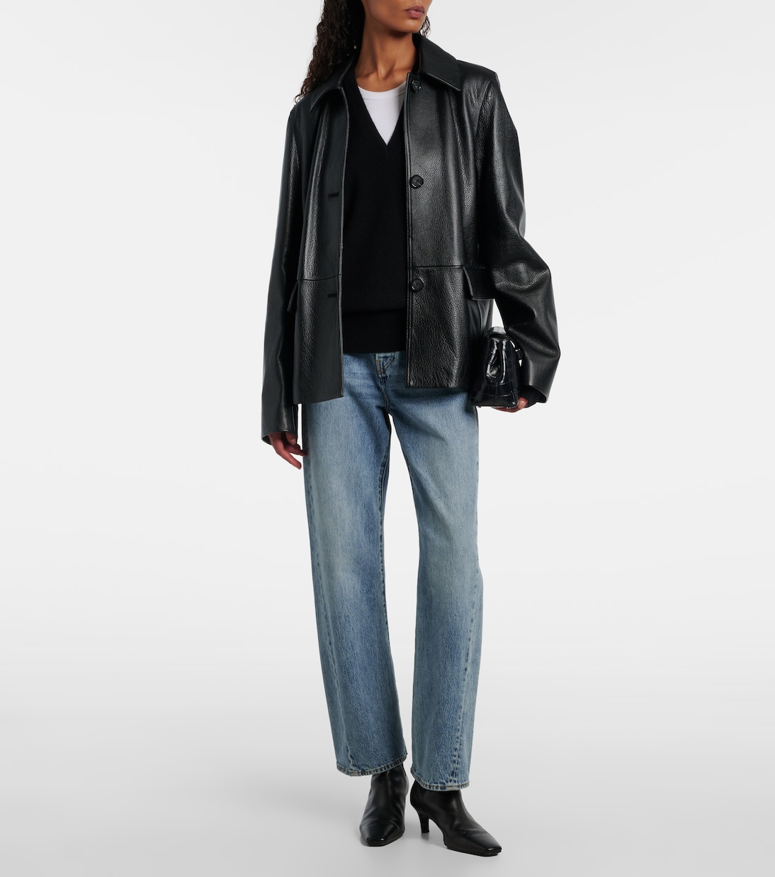 Jeans rectos de tiro alto | Toteme