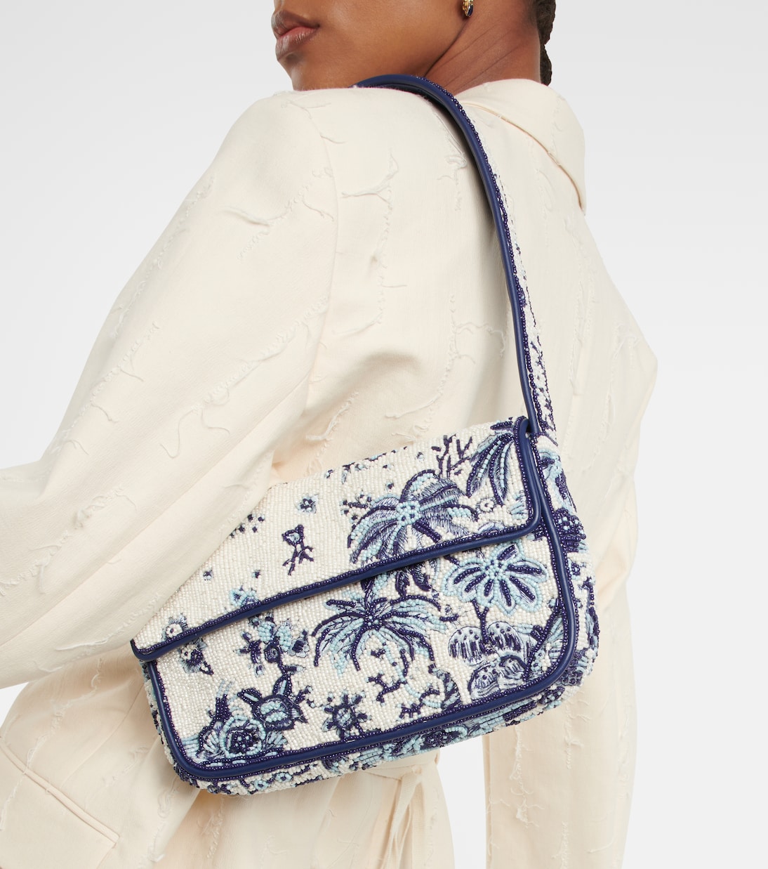 Tommy beaded shoulder bag | Staud