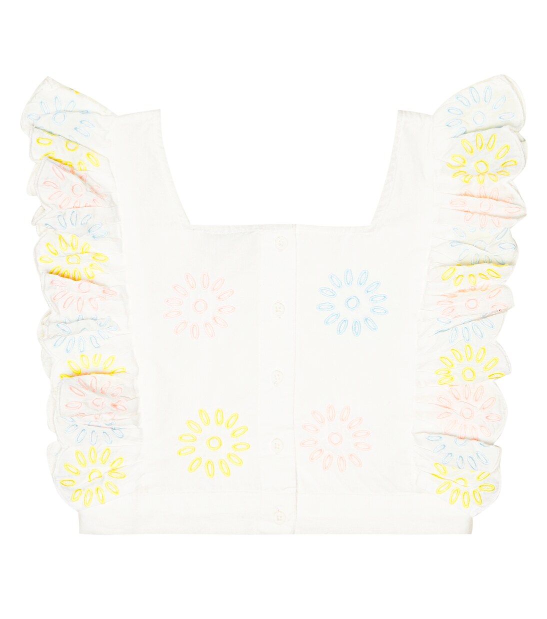 Floral embroidered cotton top | Stella McCartney Kids
