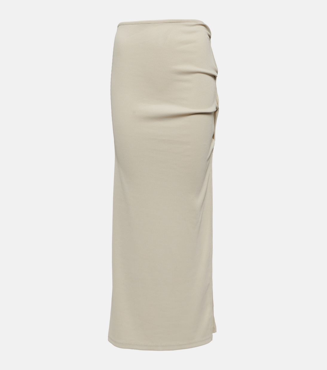 Open Twist ribbed-knit maxi skirt | Christopher Esber