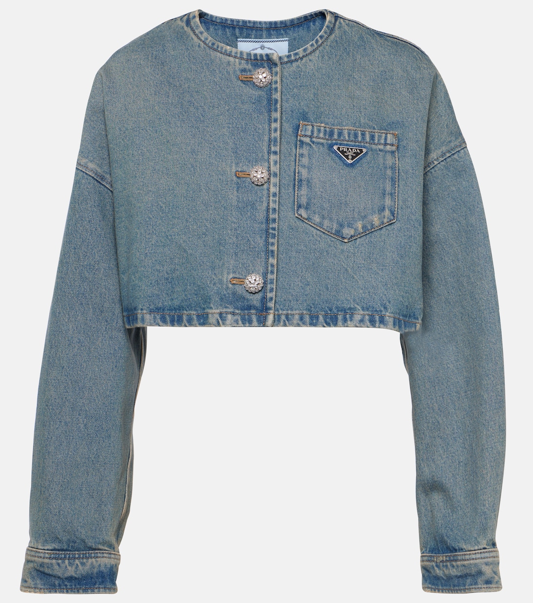 Veste raccourcie en jean | Prada