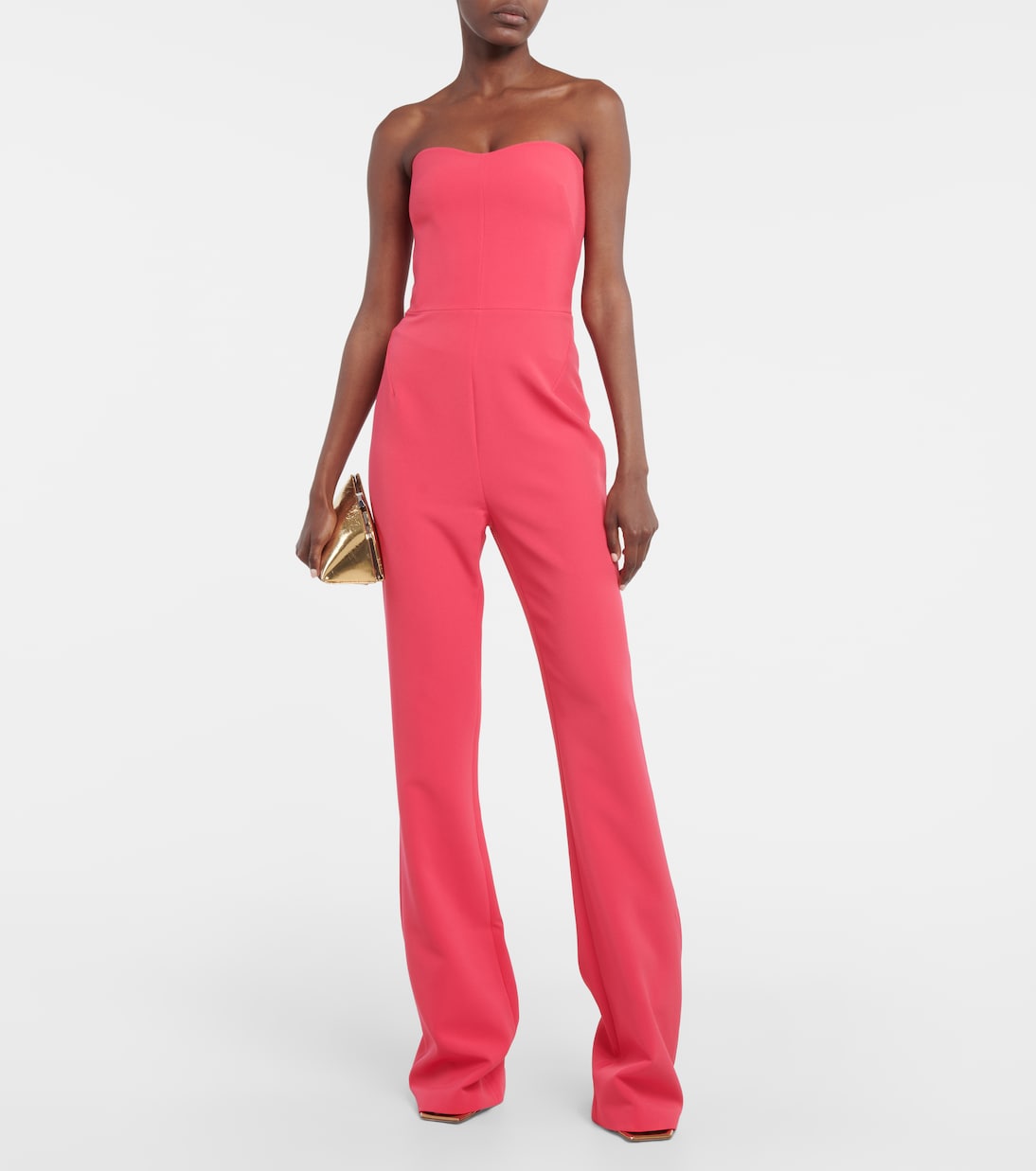 Immie strapless crêpe jumpsuit | Safiyaa