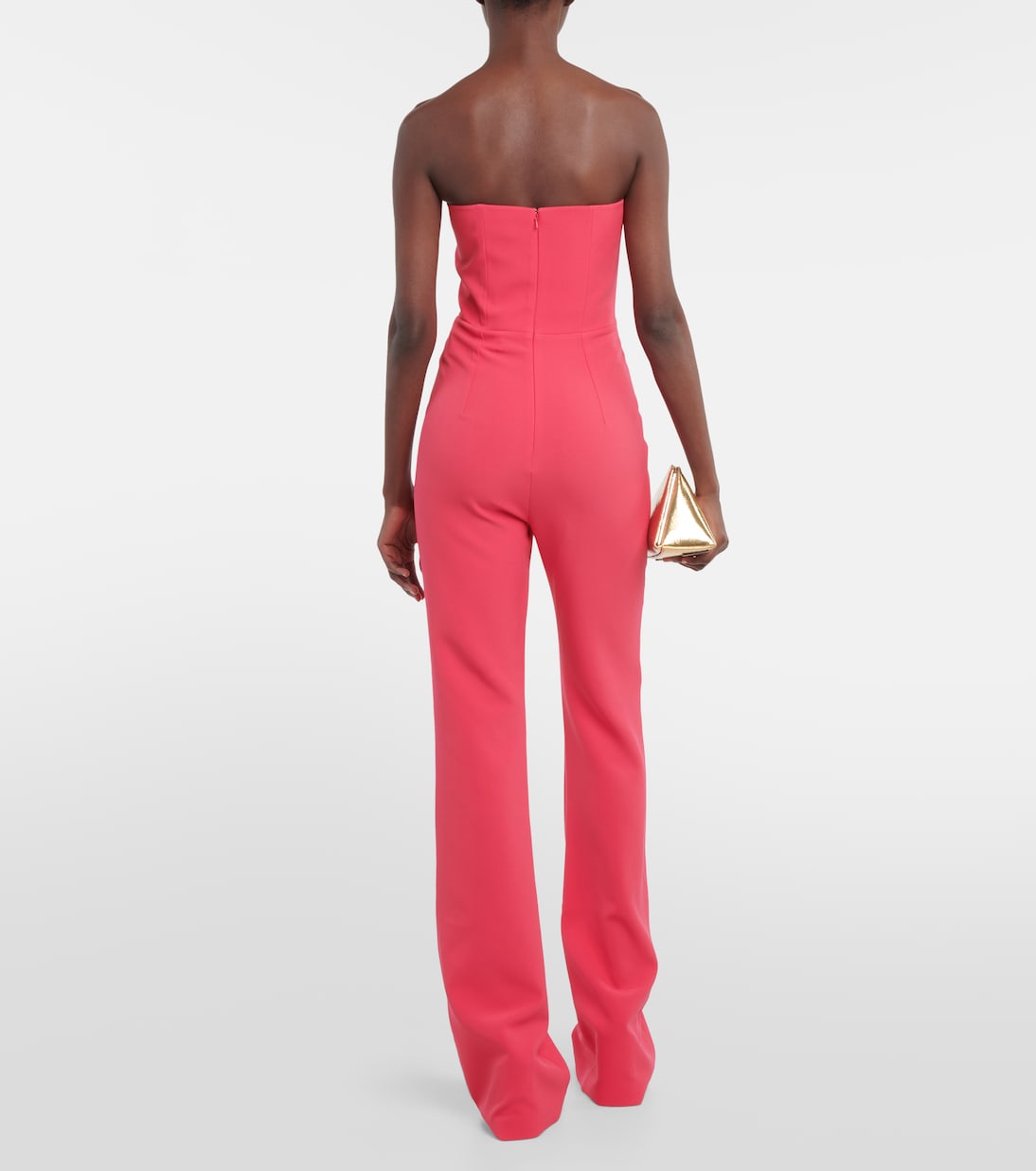 Immie strapless crêpe jumpsuit | Safiyaa