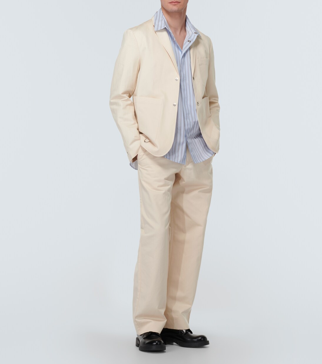 Blazer La Veste Jean en coton et lin | Jacquemus