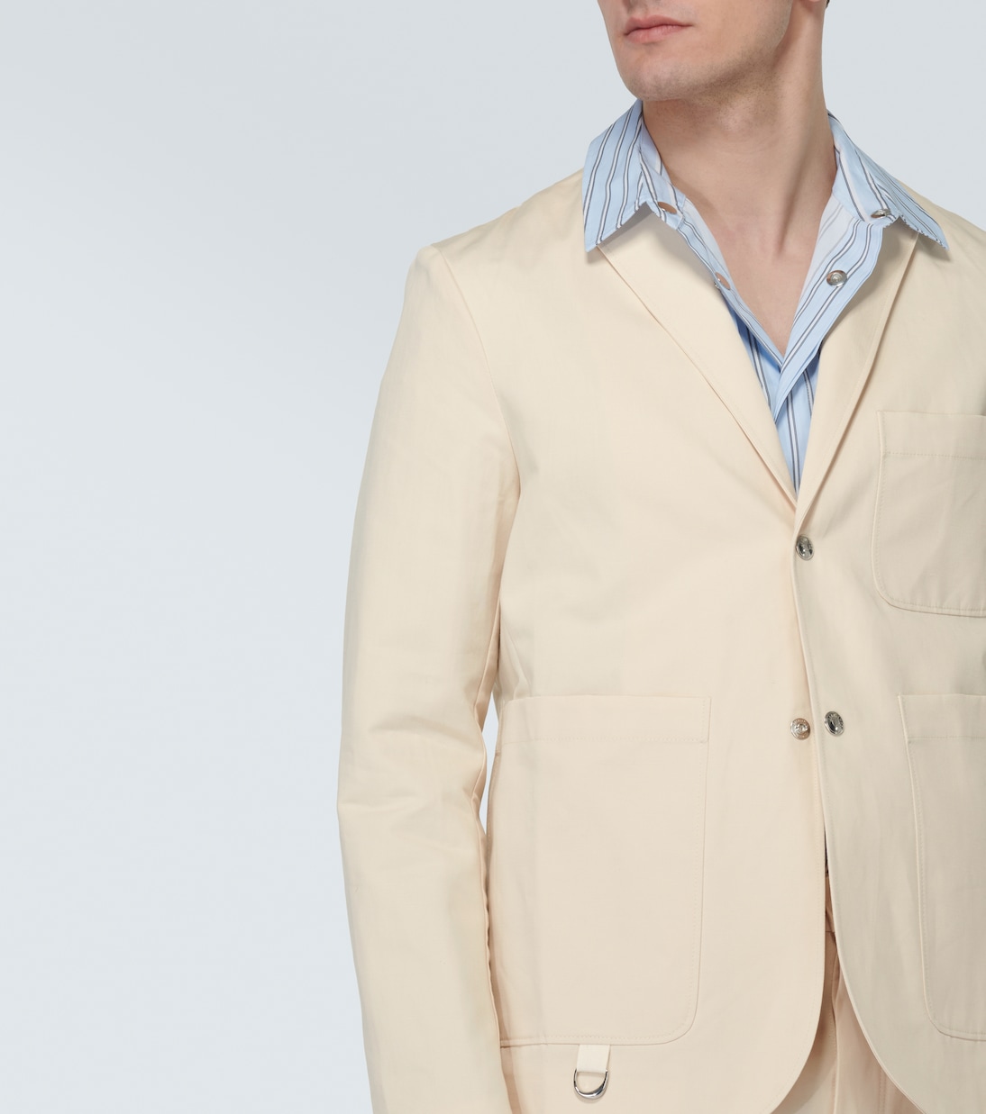 Blazer La Veste Jean en coton et lin | Jacquemus