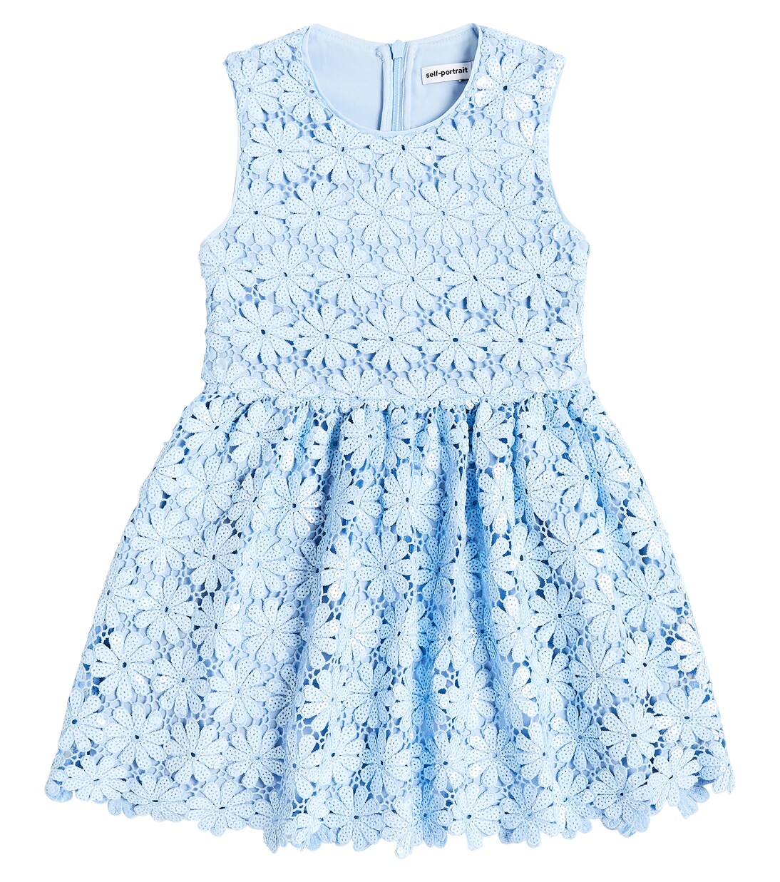 Sequined floral lace guipure dress | Self-Portrait Kids