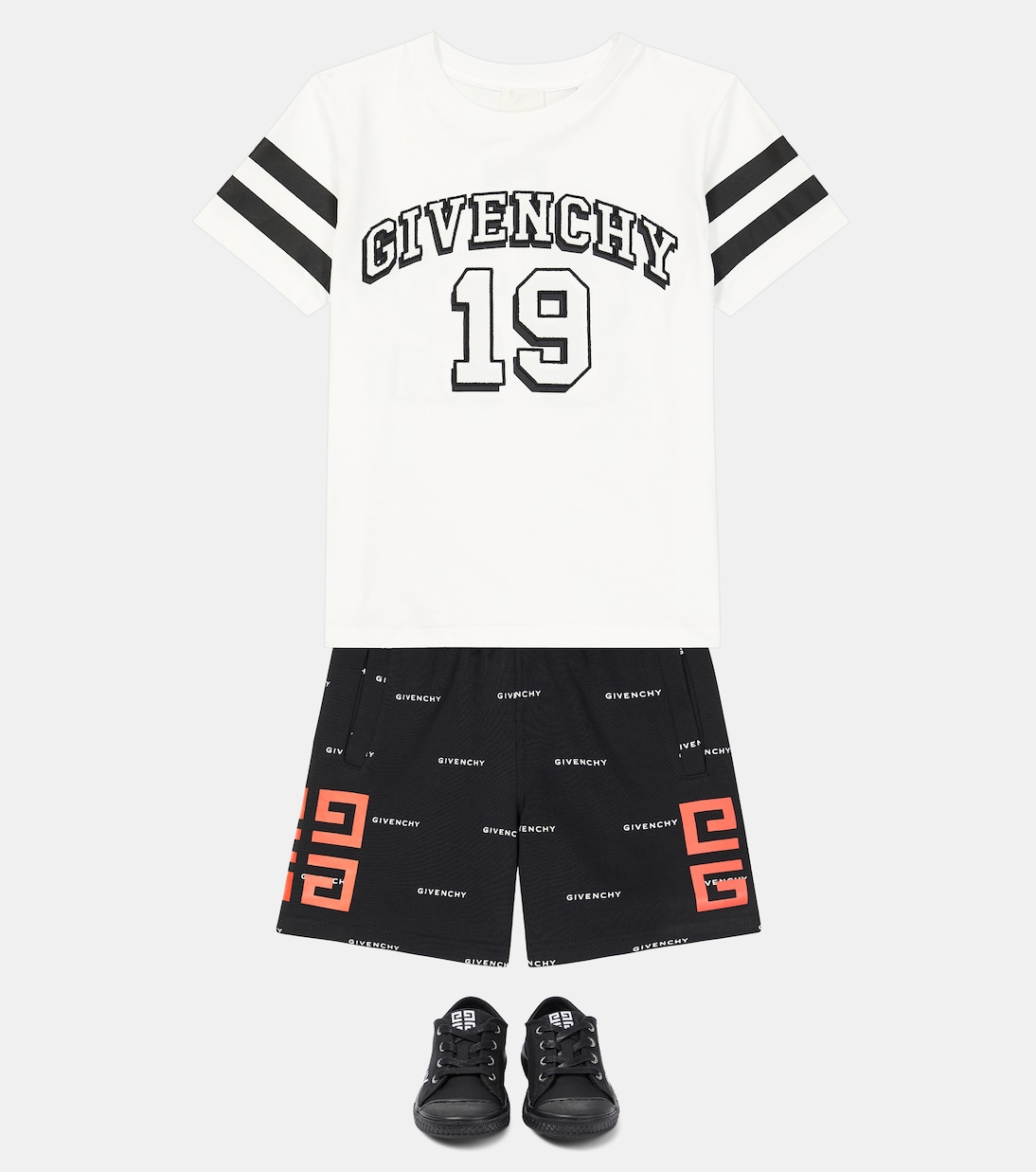 Short en coton mélangé à logo | Givenchy Kids