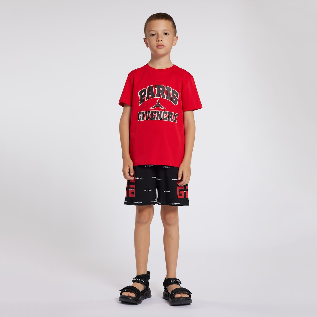Short en coton mélangé à logo | Givenchy Kids