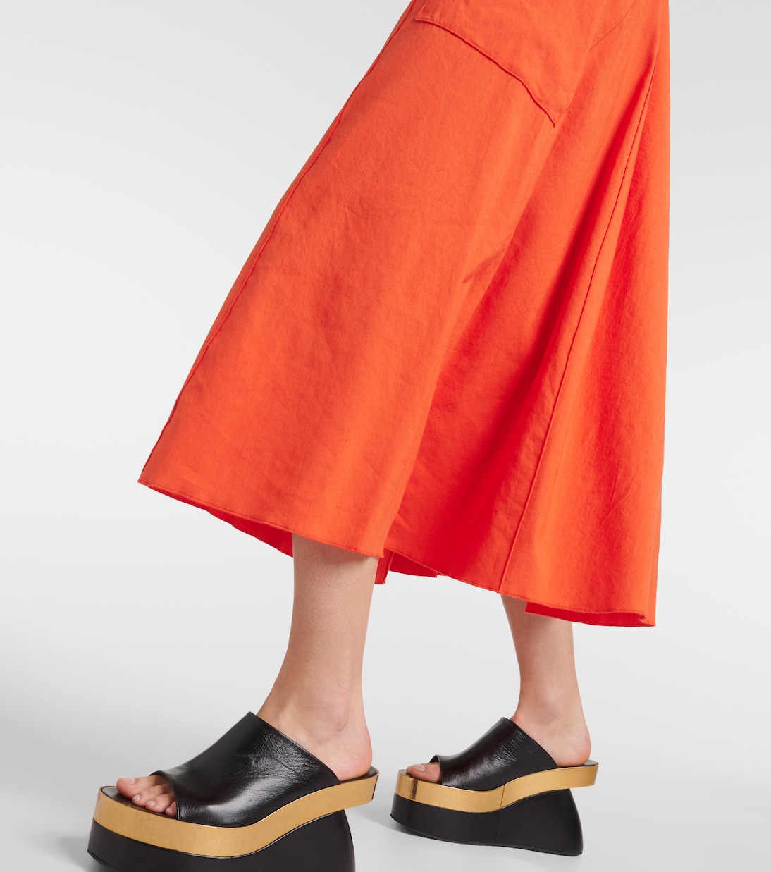 Robe midi en lin mélangé | Vince