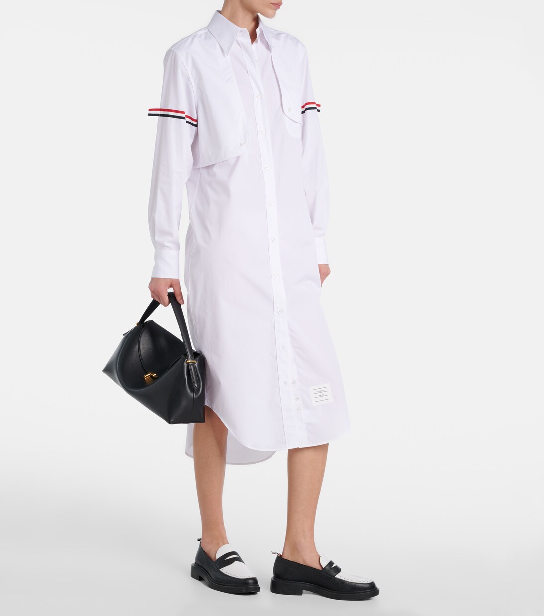 RWB Stripe cotton shirt dress | Thom Browne