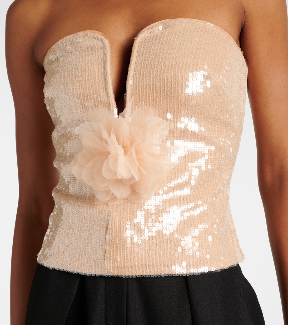 Bustier-Top mit Pailletten | Self-Portrait