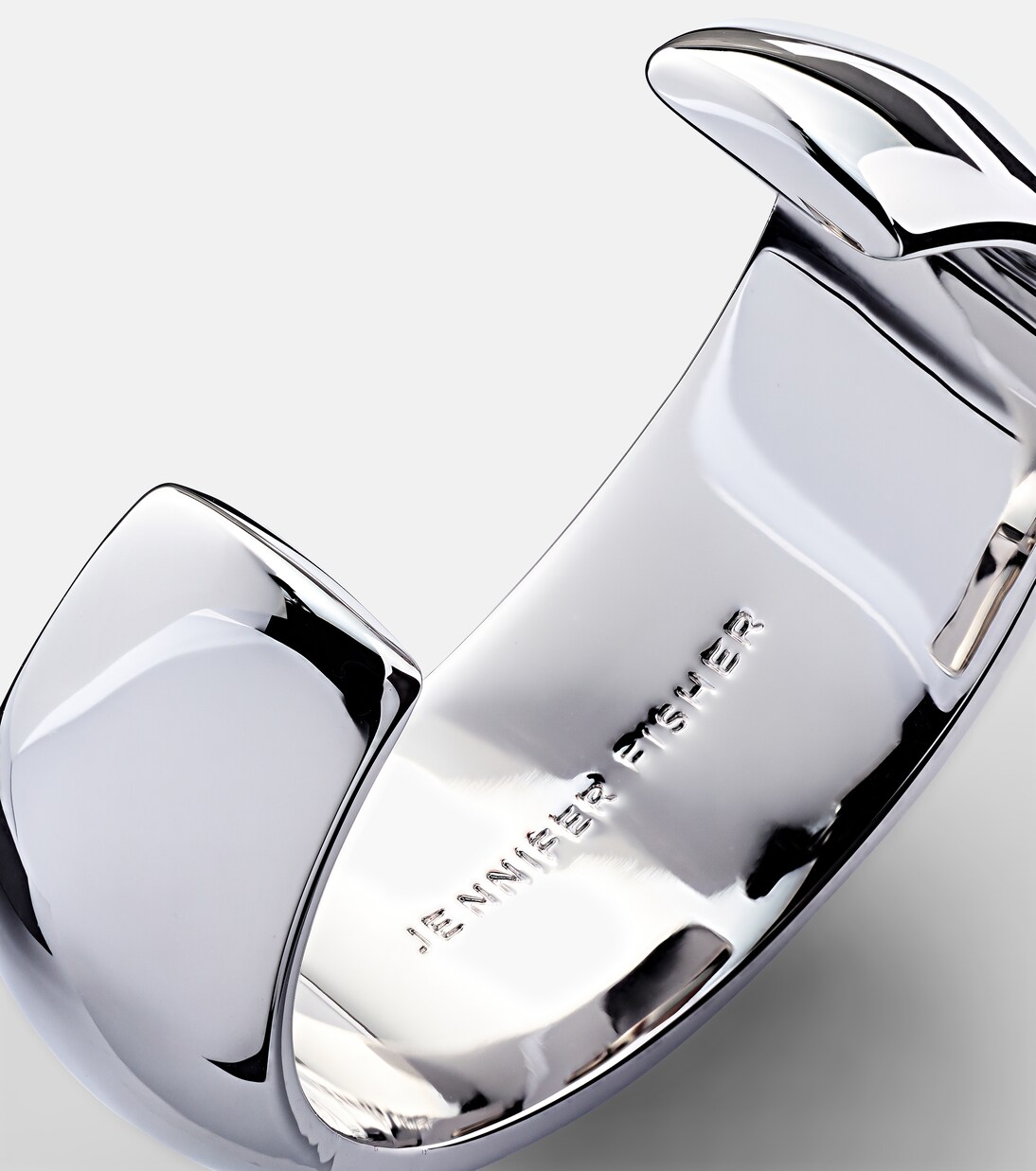 Puffy 10kt rhodium-plated brass cuff  | Jennifer Fisher