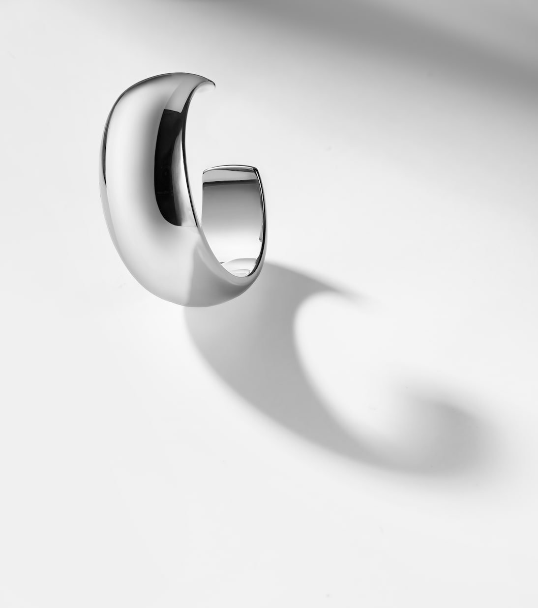 Puffy 10kt rhodium-plated brass cuff  | Jennifer Fisher