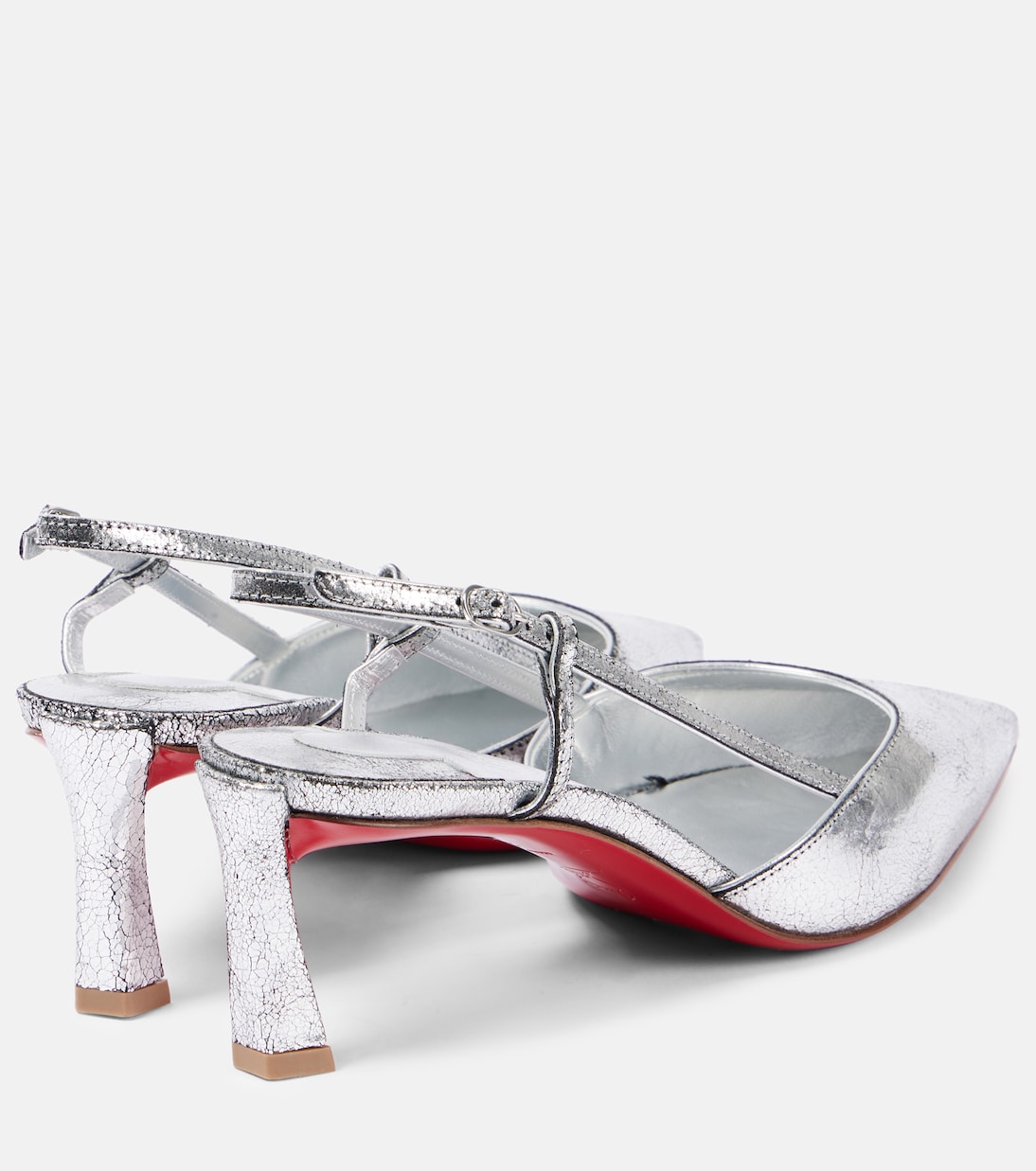 Condoroline 55 metallic leather slingback pumps | Christian Louboutin