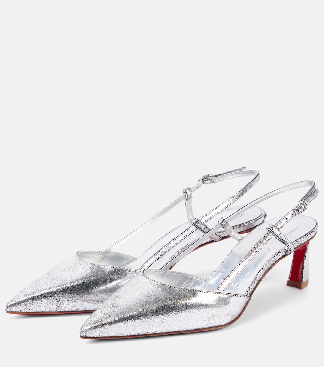 Condoroline 55 metallic leather slingback pumps | Christian Louboutin