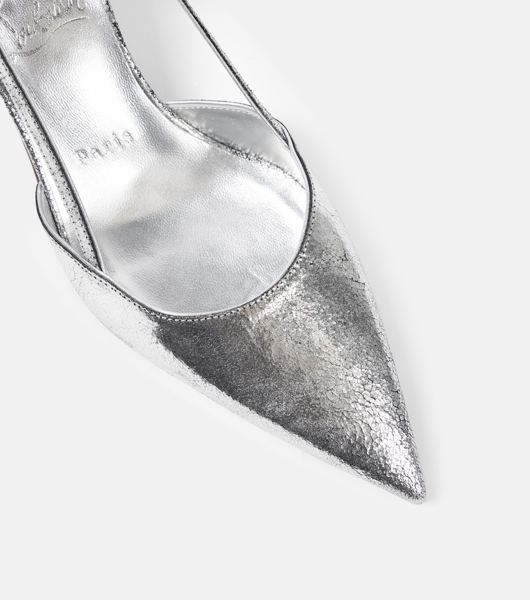 Condoroline 55 metallic leather slingback pumps | Christian Louboutin
