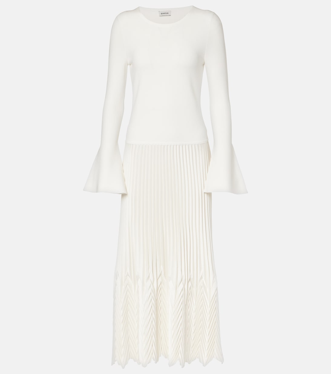 Vestido midi plisado Damoni | Simkhai