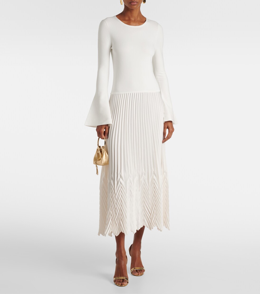 Vestido midi plisado Damoni | Simkhai