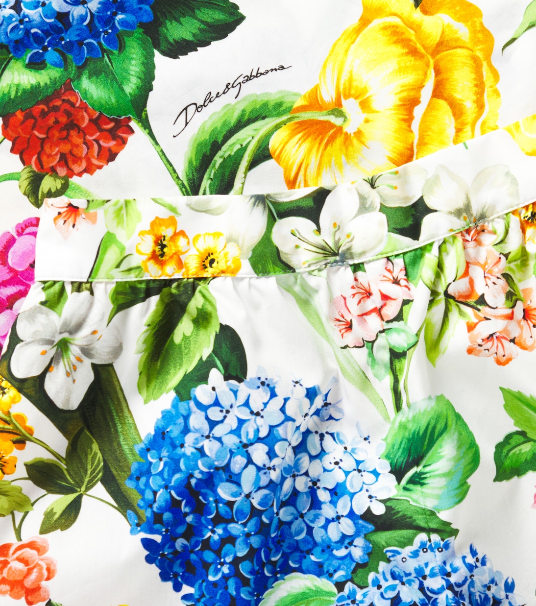 Floral cotton shirt and shorts set | Dolce&Gabbana Kids