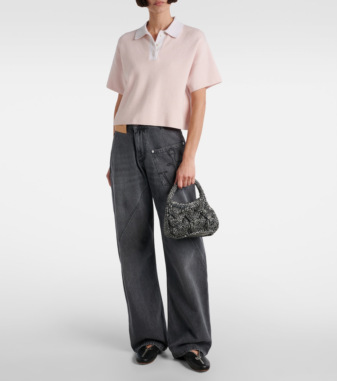 Tote Bag Cable Knit Small aus Raffiabast | JW Anderson