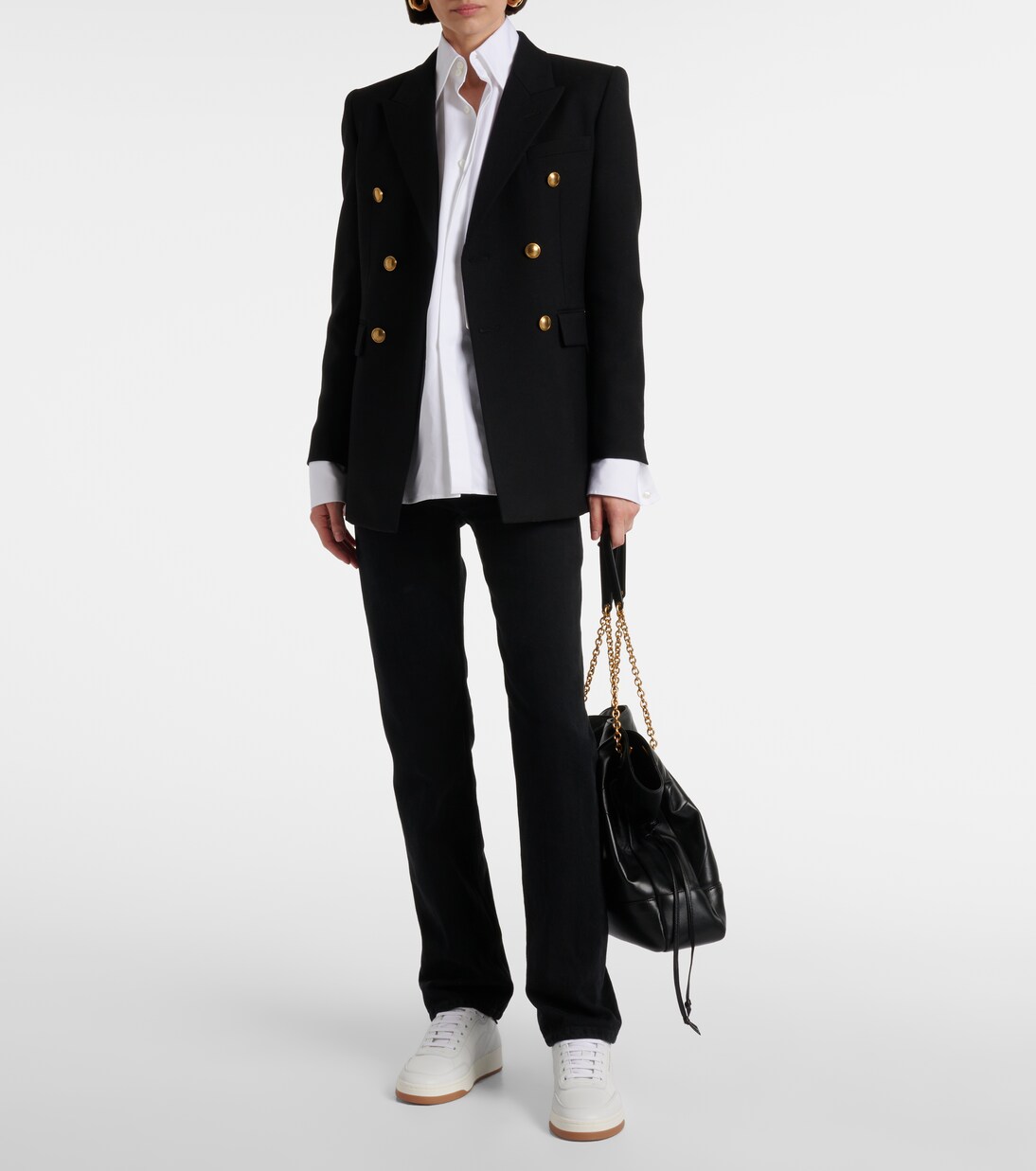 SL/61 leather low-top sneakers | Saint Laurent