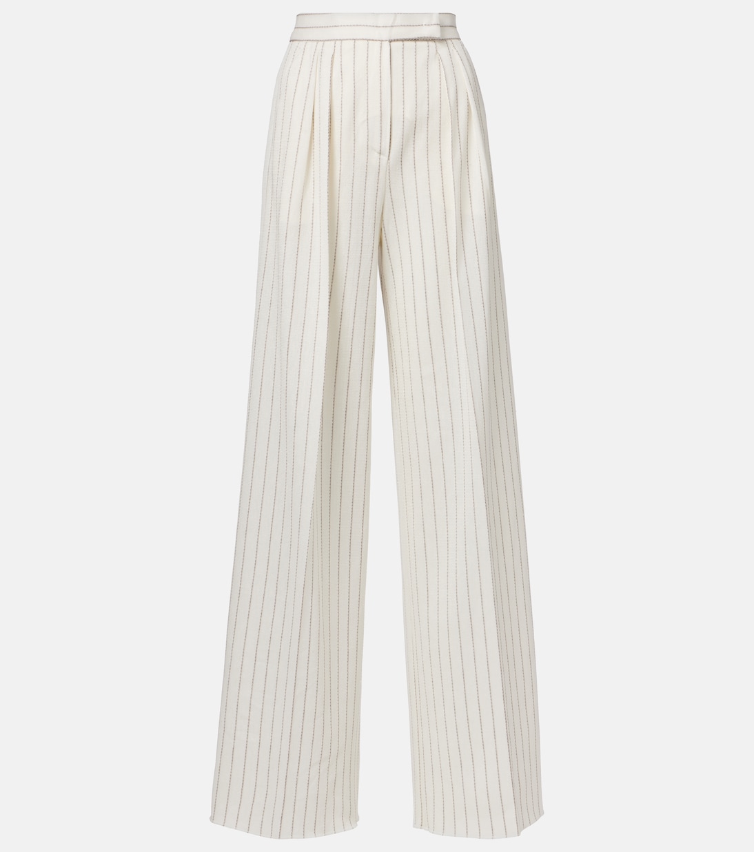 Clarion cotton and linen straight pants | Max Mara