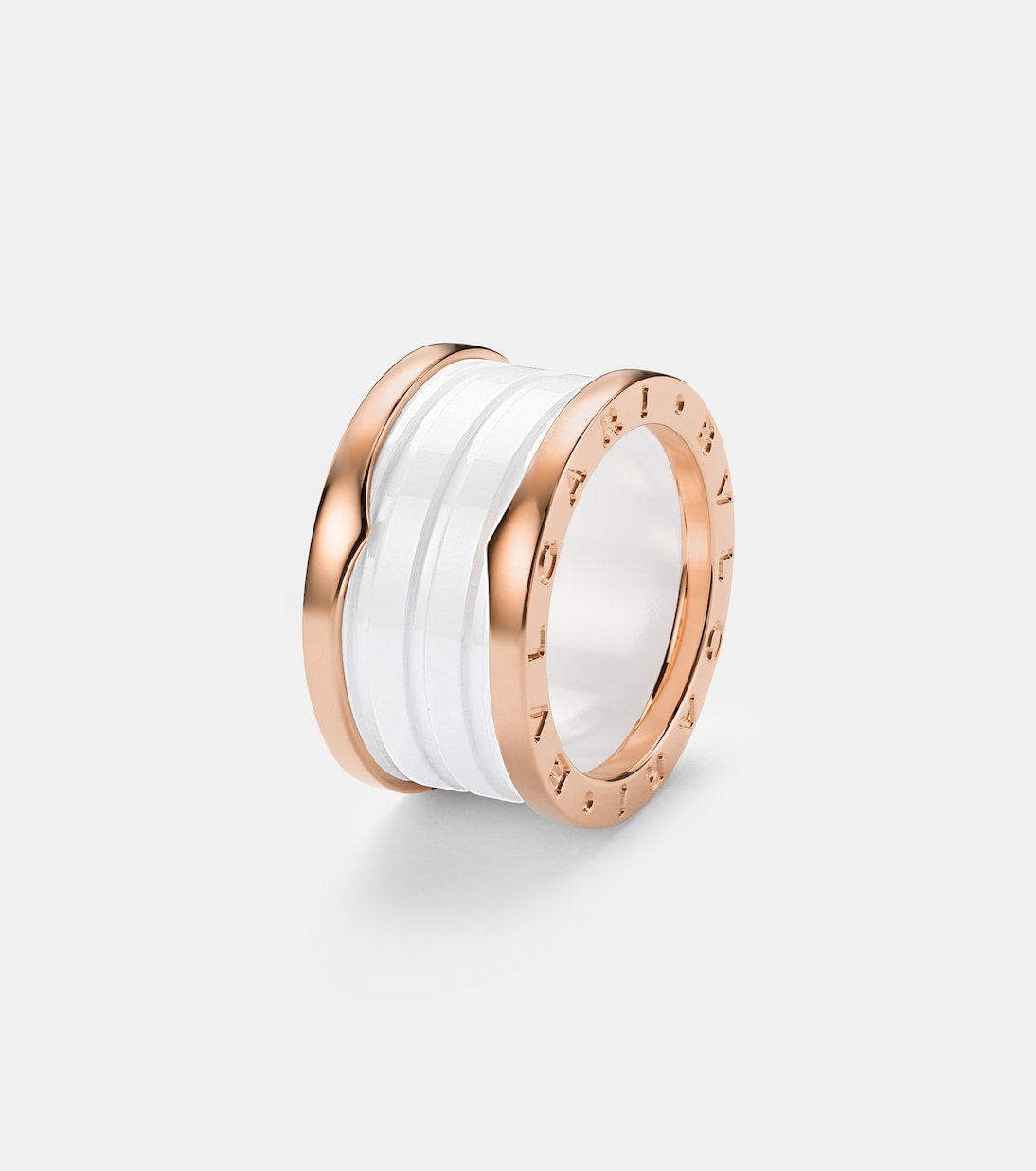 Ring B.zero1 aus 18kt Roségold (750/1000) mit Keramik | Bvlgari