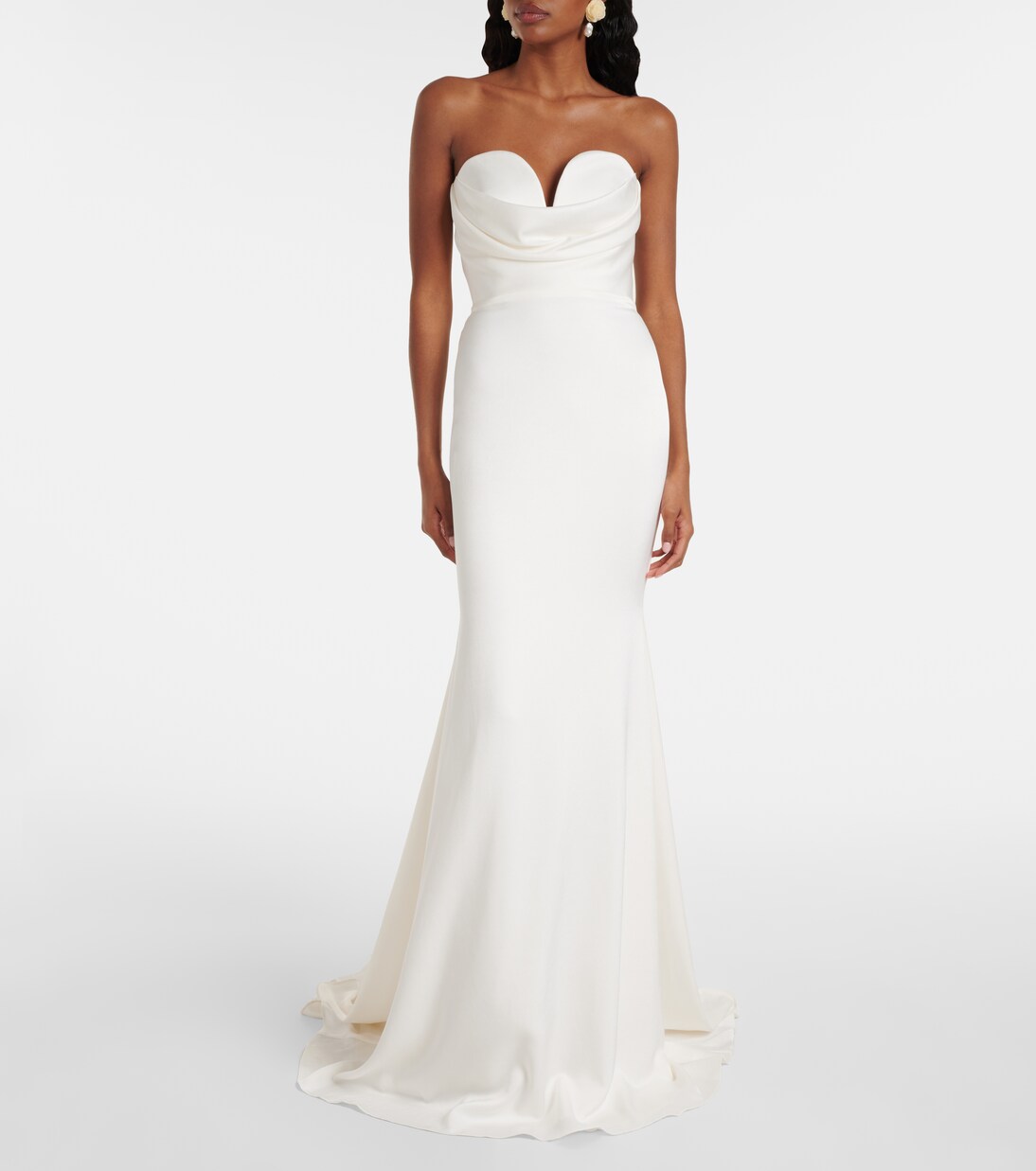 Robe longue de mariée en satin | Alex Perry