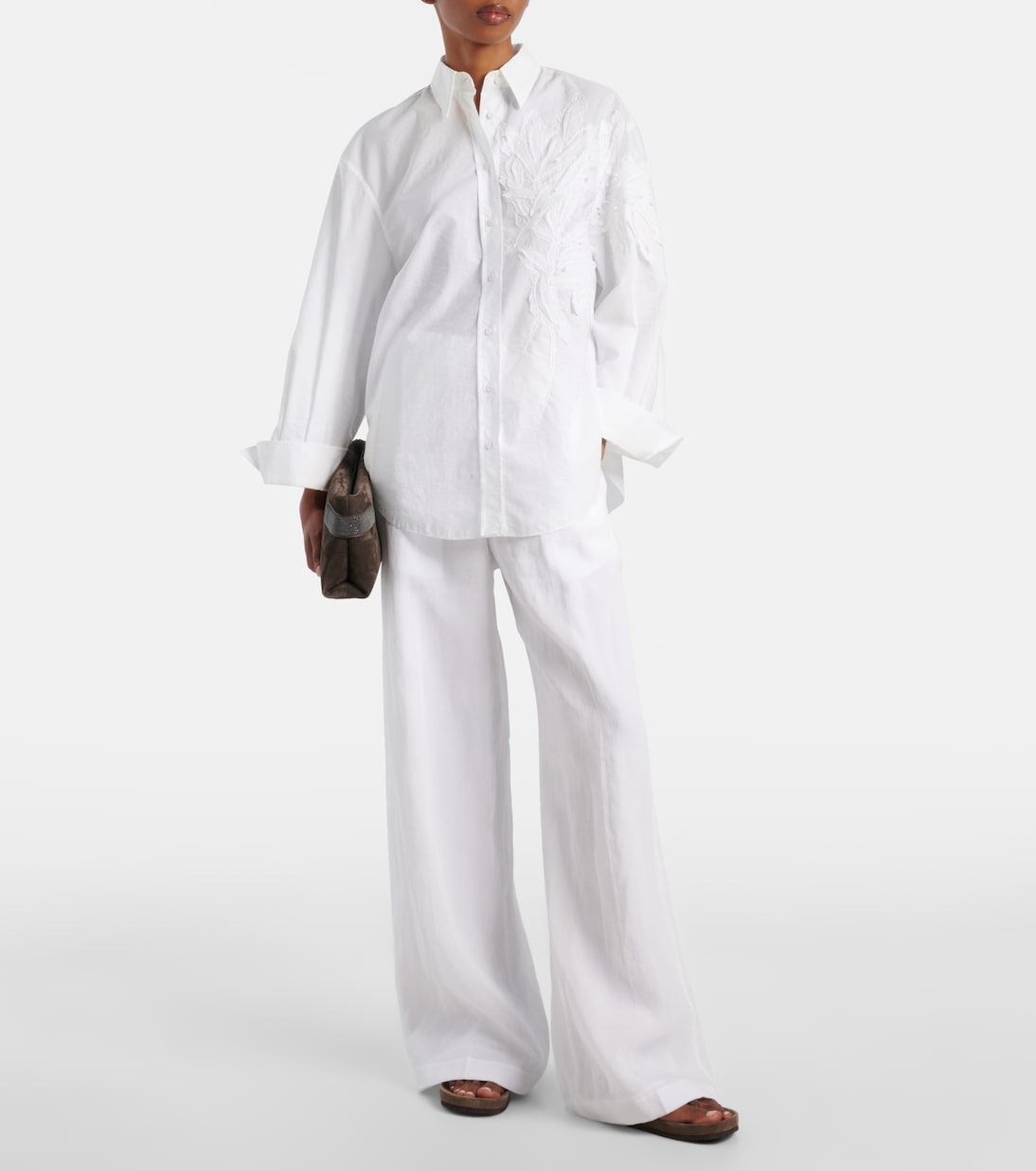 Cotton wide-leg pants | Brunello Cucinelli