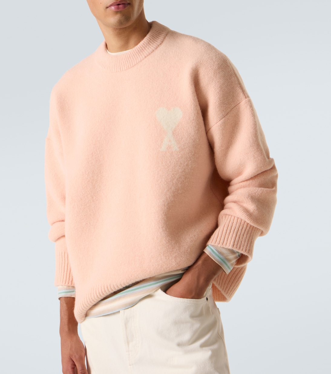  Ami de Cœur alpaca and wool-blend sweater | Ami Paris