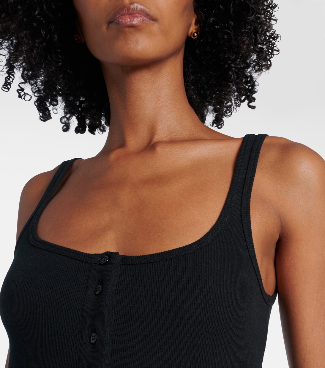 ليوتار من القطن المخلوط بحبكة مضلعة ولوغو | Versace