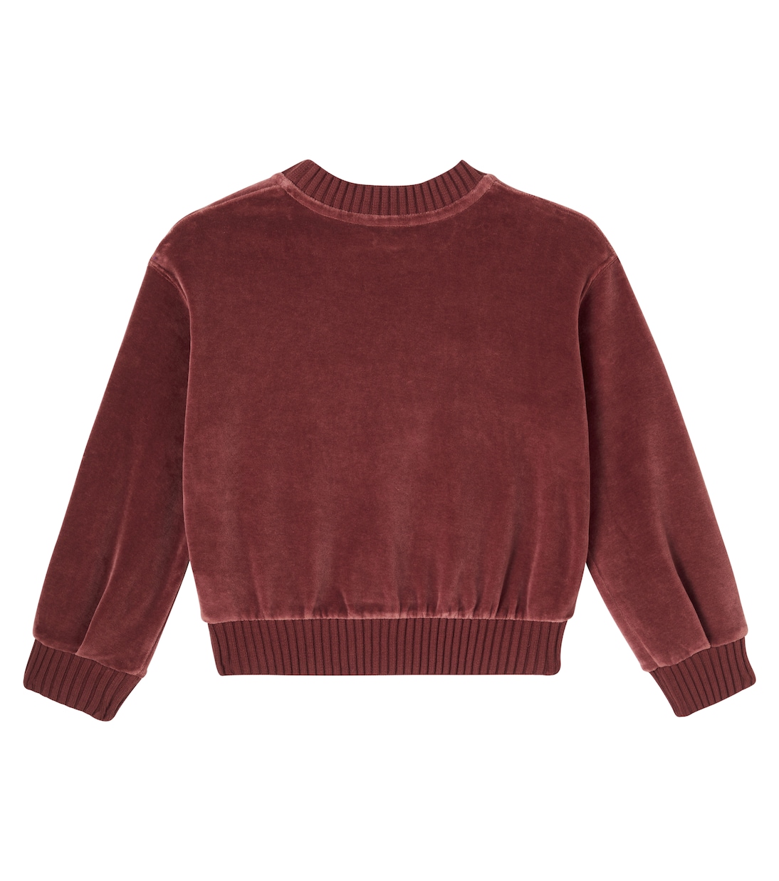 Logo cotton velvet sweater | Chloé Kids
