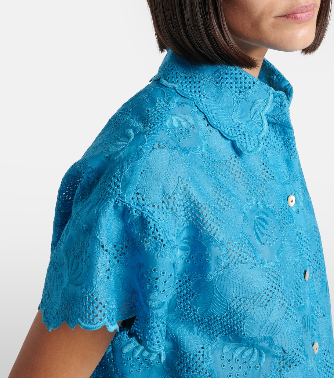 Embroidered cotton shirt | Valentino