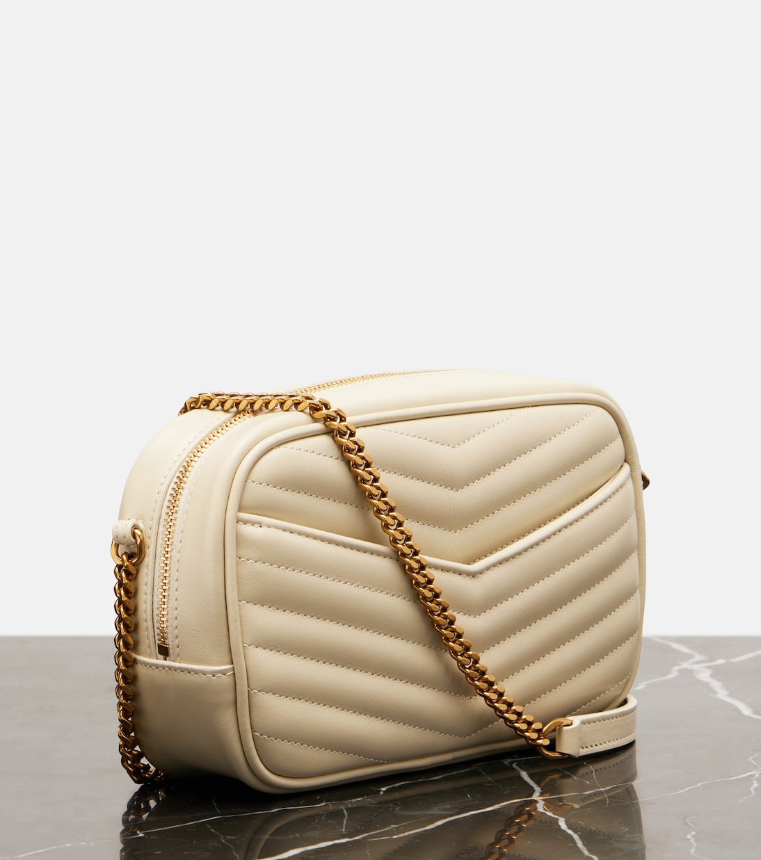 Schultertasche Lou Mini aus Matelassé-Leder | Saint Laurent