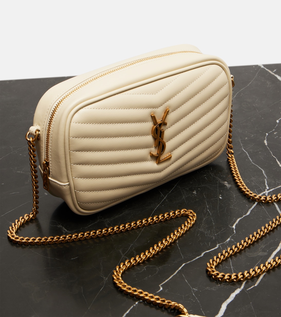 Schultertasche Lou Mini aus Matelassé-Leder | Saint Laurent