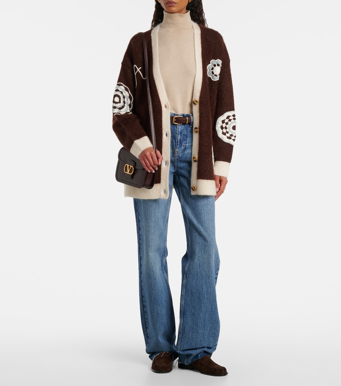 Cardigan mit Häkelstrick | Alémais